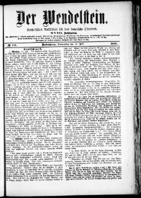 Wendelstein Donnerstag 12. Juli 1888