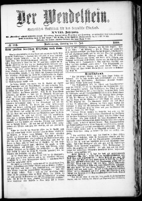 Wendelstein Sonntag 15. Juli 1888