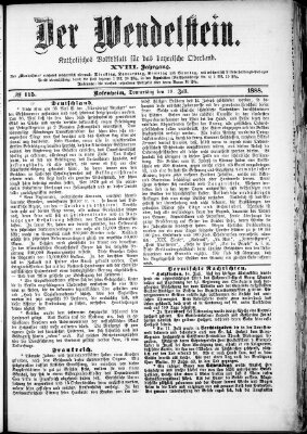 Wendelstein Donnerstag 19. Juli 1888