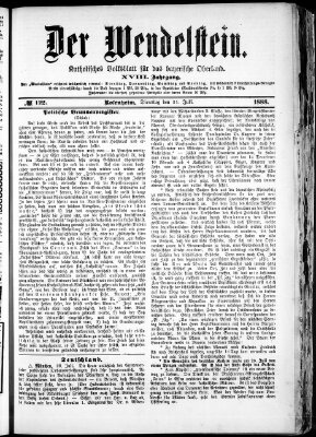 Wendelstein Dienstag 31. Juli 1888