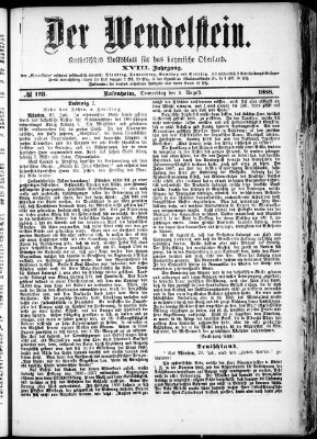 Wendelstein Donnerstag 2. August 1888