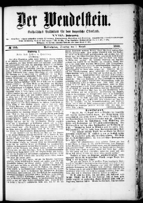 Wendelstein Dienstag 7. August 1888