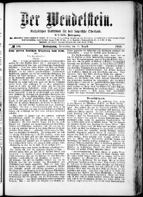Wendelstein Donnerstag 16. August 1888