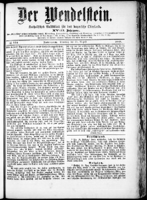 Wendelstein Dienstag 21. August 1888