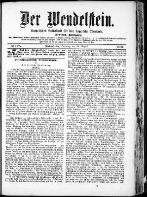 Wendelstein Sonntag 26. August 1888