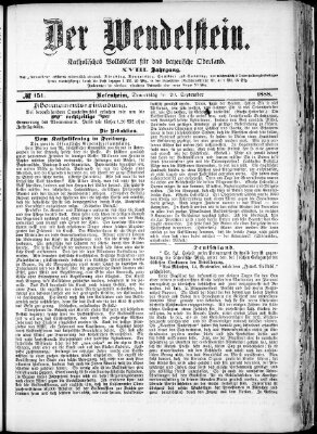 Wendelstein Donnerstag 20. September 1888