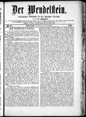 Wendelstein Sonntag 23. September 1888