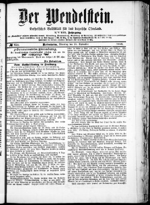 Wendelstein Dienstag 25. September 1888