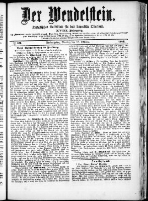 Wendelstein Dienstag 16. Oktober 1888