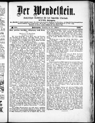 Wendelstein Samstag 20. Oktober 1888