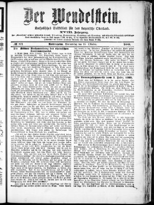 Wendelstein Donnerstag 25. Oktober 1888