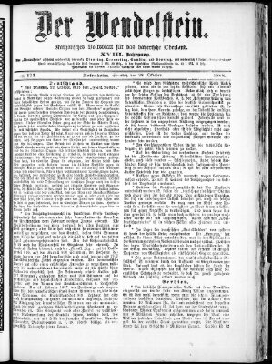 Wendelstein Sonntag 28. Oktober 1888