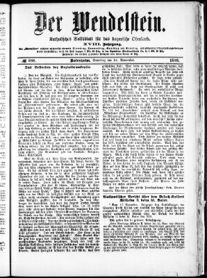 Wendelstein Samstag 24. November 1888