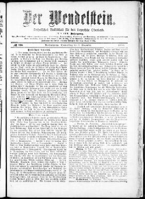 Wendelstein Donnerstag 6. Dezember 1888