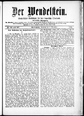 Wendelstein Samstag 8. Dezember 1888