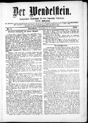 Wendelstein Donnerstag 3. Januar 1889