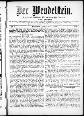 Wendelstein Samstag 5. Januar 1889