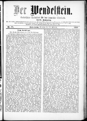 Wendelstein Dienstag 12. Februar 1889