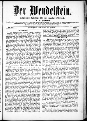 Wendelstein Sonntag 24. Februar 1889