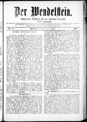 Wendelstein Samstag 2. März 1889