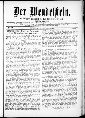 Wendelstein Samstag 9. März 1889