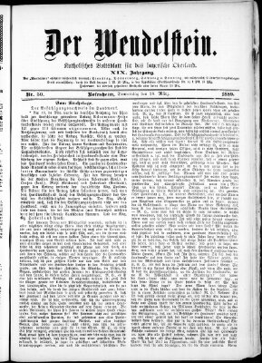 Wendelstein Donnerstag 28. März 1889