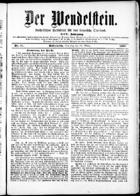 Wendelstein Samstag 30. März 1889