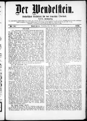 Wendelstein Samstag 13. April 1889