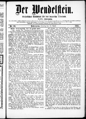 Wendelstein Sonntag 14. April 1889