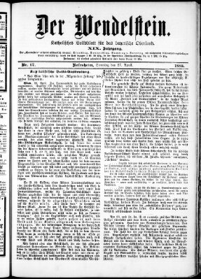 Wendelstein Samstag 27. April 1889