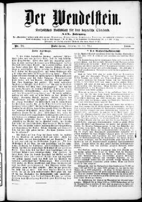 Wendelstein Sonntag 12. Mai 1889