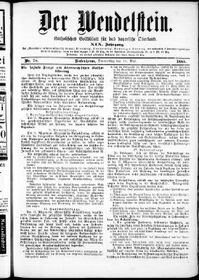 Wendelstein Donnerstag 16. Mai 1889