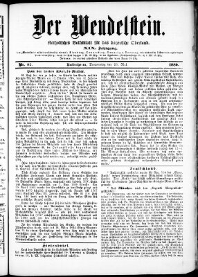 Wendelstein Donnerstag 23. Mai 1889