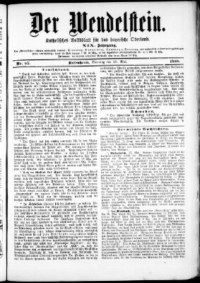 Wendelstein Dienstag 28. Mai 1889