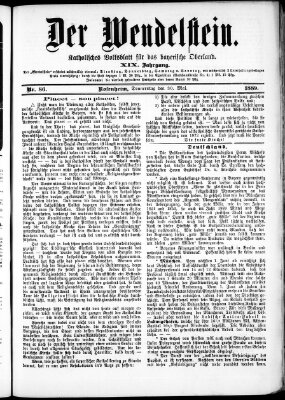 Wendelstein Donnerstag 30. Mai 1889