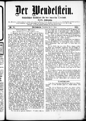 Wendelstein Samstag 8. Juni 1889