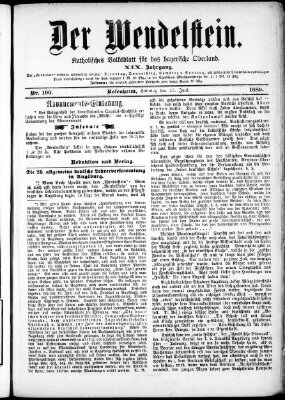 Wendelstein Sonntag 23. Juni 1889