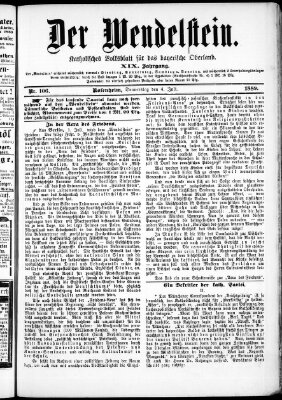 Wendelstein Donnerstag 4. Juli 1889