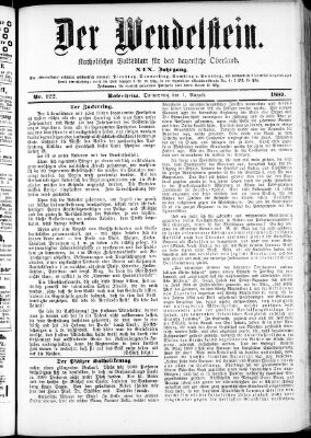 Wendelstein Donnerstag 1. August 1889