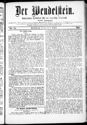 Wendelstein Sonntag 4. August 1889