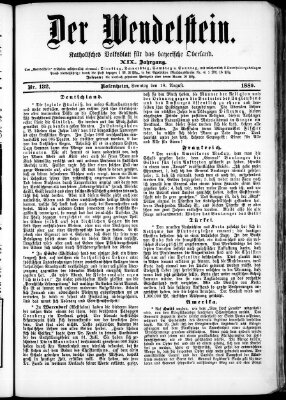 Wendelstein Sonntag 18. August 1889