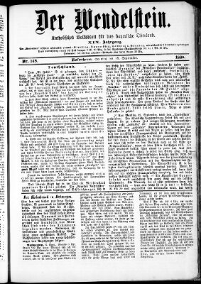 Wendelstein Sonntag 15. September 1889