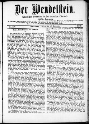 Wendelstein Dienstag 17. September 1889