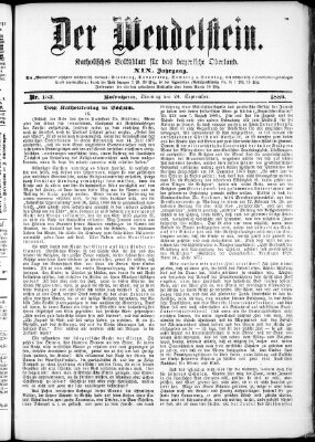 Wendelstein Dienstag 24. September 1889