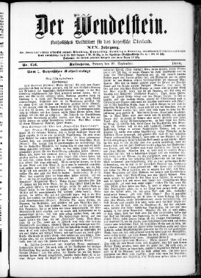 Wendelstein Sonntag 29. September 1889