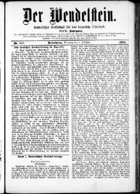 Wendelstein Dienstag 1. Oktober 1889