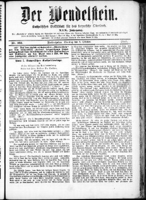 Wendelstein Dienstag 8. Oktober 1889