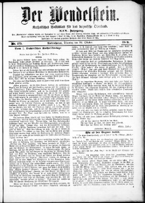 Wendelstein Dienstag 22. Oktober 1889