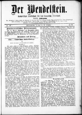 Wendelstein Freitag 25. Oktober 1889