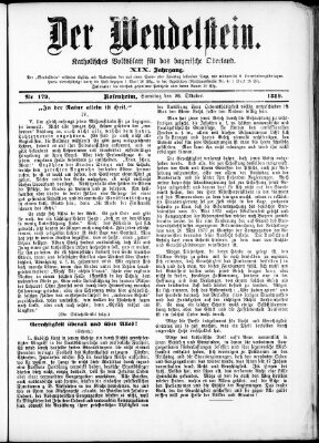 Wendelstein Samstag 26. Oktober 1889